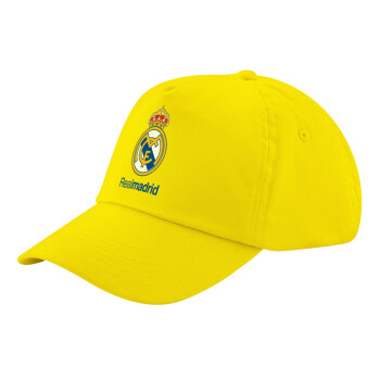 Real Madrid CF, Child's Baseball Cap, 100% Cotton Twill, Yellow (COTTON, CHILD, UNISEX, ONE SIZE)