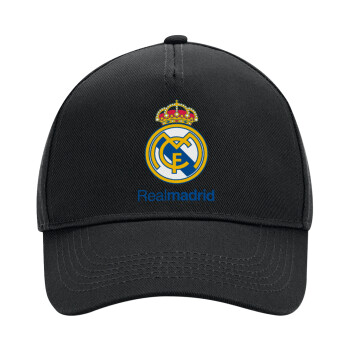 Real Madrid CF, Adult Ultimate Hat BLACK, (100% COTTON DRILL, ADULT, UNISEX, ONE SIZE)