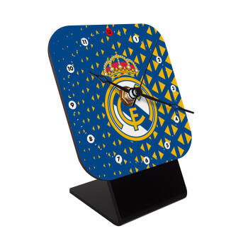 Real Madrid CF, Quartz Wooden table clock with hands (10cm)