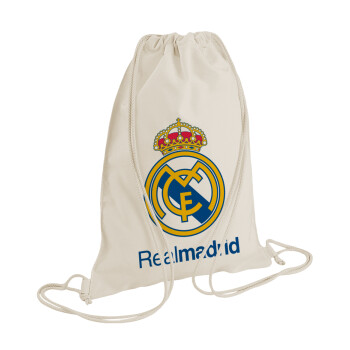 Real Madrid CF, Backpack bag GYMBAG natural (28x40cm)