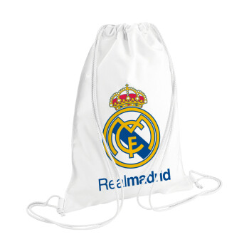 Real Madrid CF, Backpack pouch GYMBAG white (28x40cm)