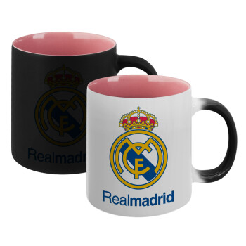 Real Madrid CF, Κούπα Μαγική εσωτερικό ΡΟΖ, κεραμική 330ml που αλλάζει χρώμα με το ζεστό ρόφημα (1 τεμάχιο)