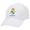 Adult Baseball Cap White 5-panel (POLYESTER, ADULT, UNISEX, ONE SIZE)