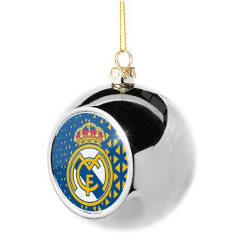 Real Madrid CF, Silver 8cm Christmas tree ball ornament