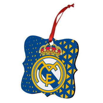 Real Madrid CF, Χριστουγεννιάτικο στολίδι polygon ξύλινο 7.5cm