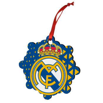 Real Madrid CF, Christmas ornament snowflake wooden 7.5cm