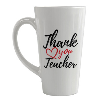 Thank you teacher, Κούπα κωνική Latte Μεγάλη, κεραμική, 450ml