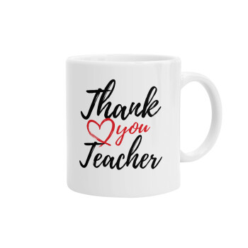 Thank you teacher, Ceramic coffee mug, 330ml (1pcs)
