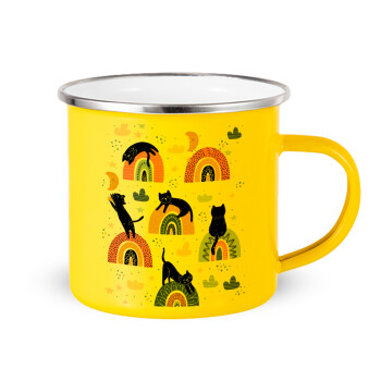 Γατούλες, Yellow Enamel Metallic Cup 360ml