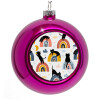 Purple Christmas tree ornament bauble 8cm