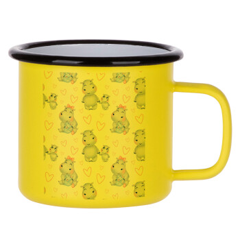 Hippo, Metallic enamel MATT Yellow cup 360ml