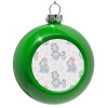 Green Christmas tree ornament bauble 8cm