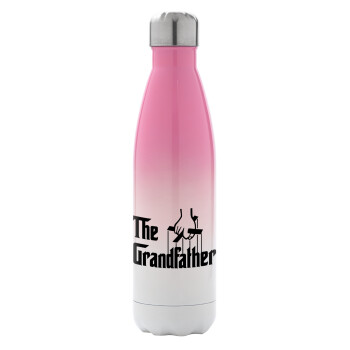The Grandfather, Metal mug thermos Pink/White (Stainless steel), double wall, 500ml