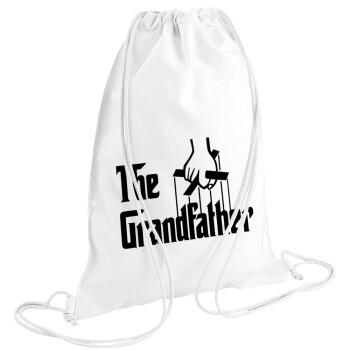 The Grandfather, Backpack pouch GYMBAG white (28x40cm)