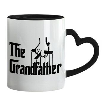 The Grandfather, Κούπα καρδιά χερούλι μαύρη, κεραμική, 330ml