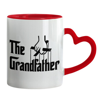 The Grandfather, Κούπα καρδιά χερούλι κόκκινη, κεραμική, 330ml