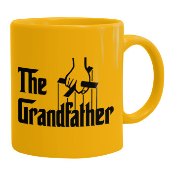 The Grandfather, Ceramic coffee mug yellow, 330ml