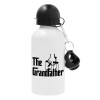 Metal water bottle, White, aluminum 500ml