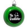 Green Christmas tree ornament bauble 8cm