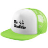 Child's Soft Trucker Hat with Green/White Mesh (POLYESTER, CHILDREN'S, ONE SIZE)