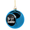 Blue Christmas tree ball ornament 8cm