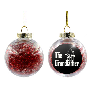 The Grandfather, Transparent Christmas tree ball ornament with red filling 8cm