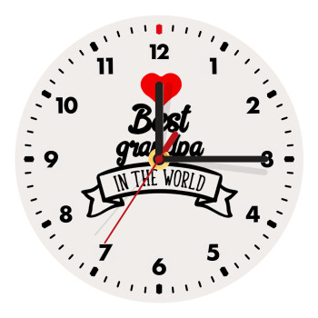 Best Grandpa in the world, Wooden wall clock (20cm)