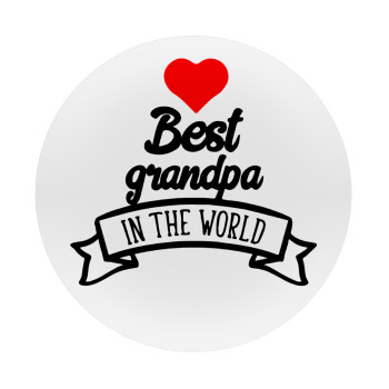Best Grandpa in the world, Mousepad Round 20cm
