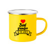 Yellow Enamel Metallic Cup 360ml