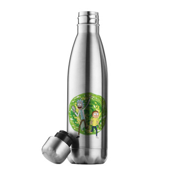 Rick and Morty, Inox (Stainless steel) double-walled metal mug, 500ml