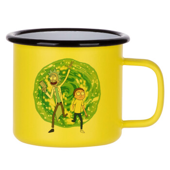 Rick and Morty, Metallic enamel MATT Yellow cup 360ml