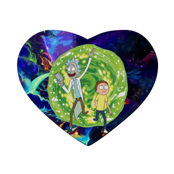 Rick and Morty, Mousepad heart 23x20cm