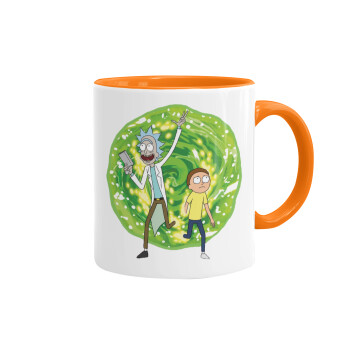 Rick and Morty, Mug colored orange, ceramic, 330ml