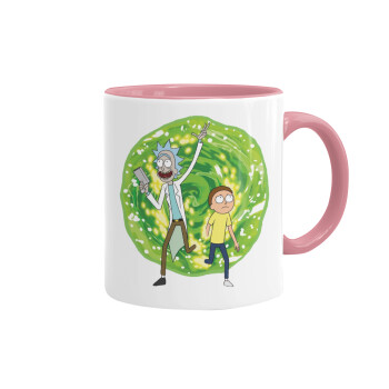 Rick and Morty, Mug colored pink, ceramic, 330ml