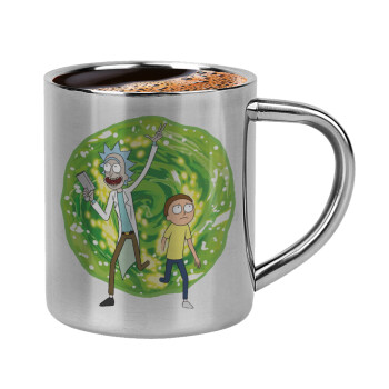 Rick and Morty, Double-wall metal cup for espresso (220ml)