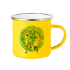 Yellow Enamel Metallic Cup 360ml