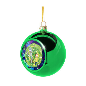 Rick and Morty, Green Christmas tree ornament ball 8cm