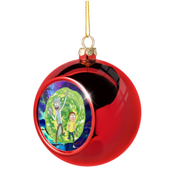 Rick and Morty, Christmas tree ball Red 8cm