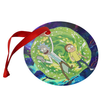 Rick and Morty, Christmas ornament glass 9cm