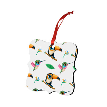 Toucan, Christmas ornament polygon wooden 7.5cm