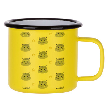 Hippo, Metallic enamel MATT Yellow cup 360ml