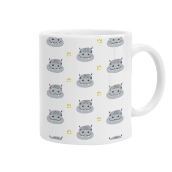 Hippo, Ceramic coffee mug, 330ml (1pcs)