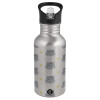 Metallic Silver with straw (500ml)