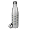 Metallic Glitter Silver Thermos Flask (Stainless steel), double-walled, 500ml