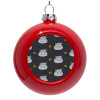 Red Christmas tree ornament bauble 8cm