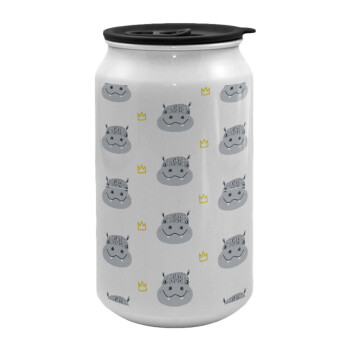 Hippo, Κούπα ταξιδιού μεταλλική με καπάκι (tin-can) 500ml