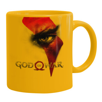 God of war Stratos, Ceramic coffee mug yellow, 330ml