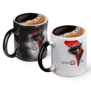 God of war Stratos, Color changing magic Mug, ceramic, 330ml when adding hot liquid inside, the black colour desappears (1 pcs)