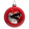 Red Christmas tree ornament bauble 8cm