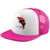 Καπέλο Ενηλίκων Soft Trucker με Δίχτυ Pink/White (POLYESTER, ΕΝΗΛΙΚΩΝ, UNISEX, ONE SIZE)